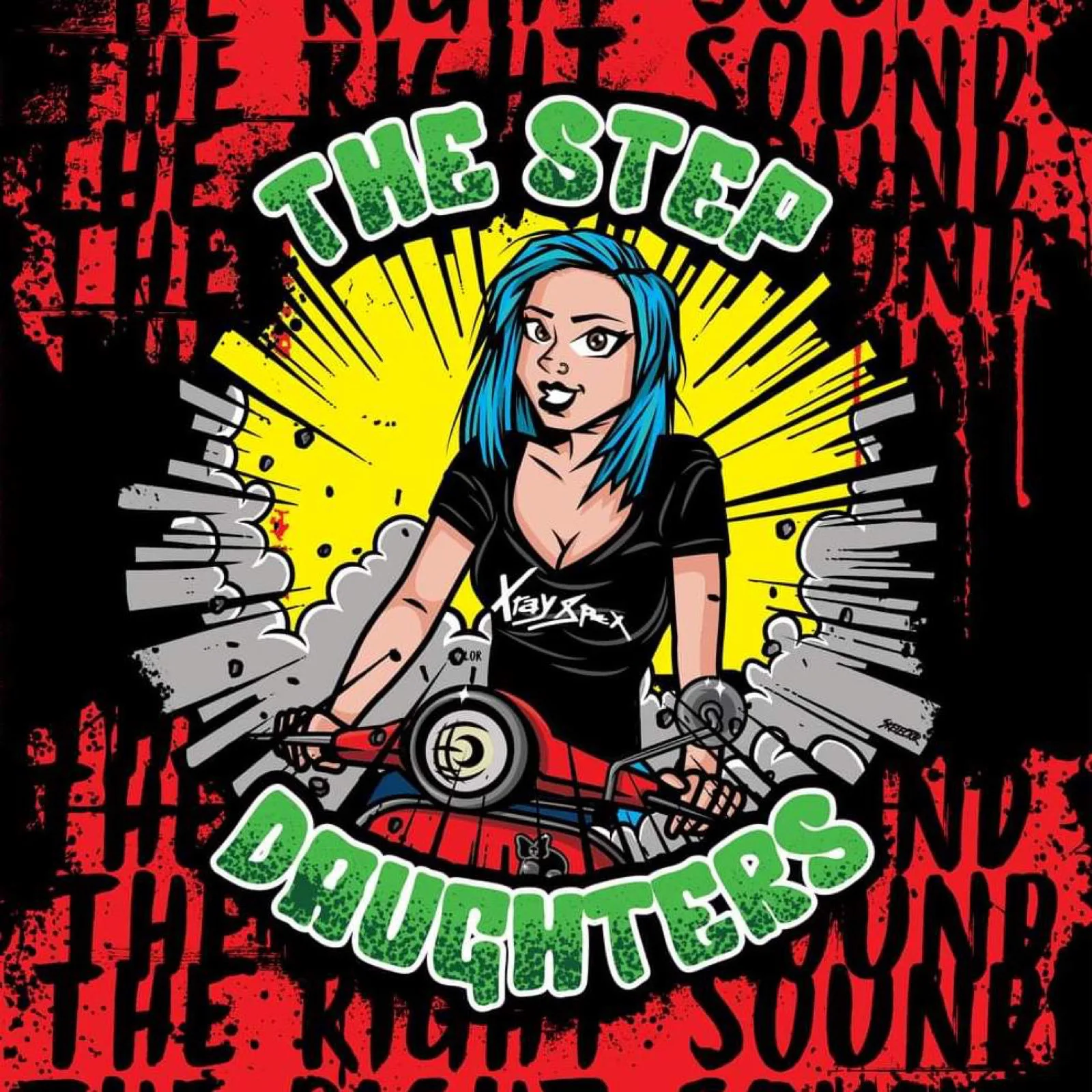 Official album cover art for the release The Right Sound by The Step Daughters