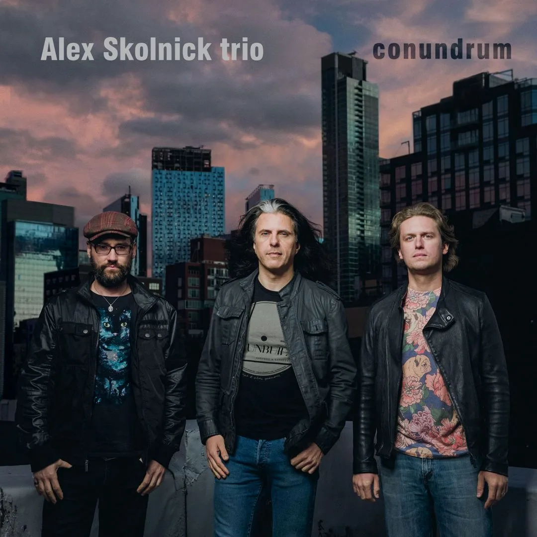 Official album cover art for the release Conundrum by Alex Skolnick Trio