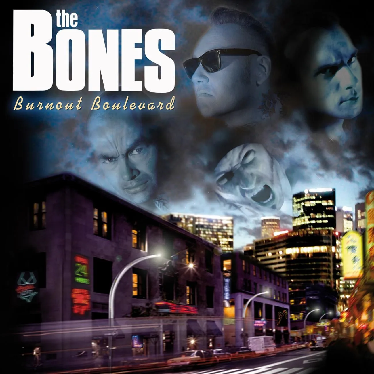 Official album cover art for the release Burnout Boulevard by The Bones