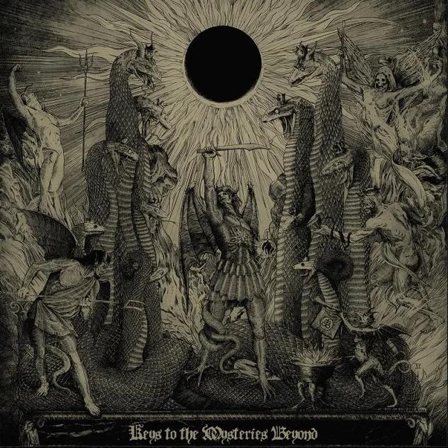 Official album cover art for the release Keys to the Mysteries Beyond by Grafvitnir