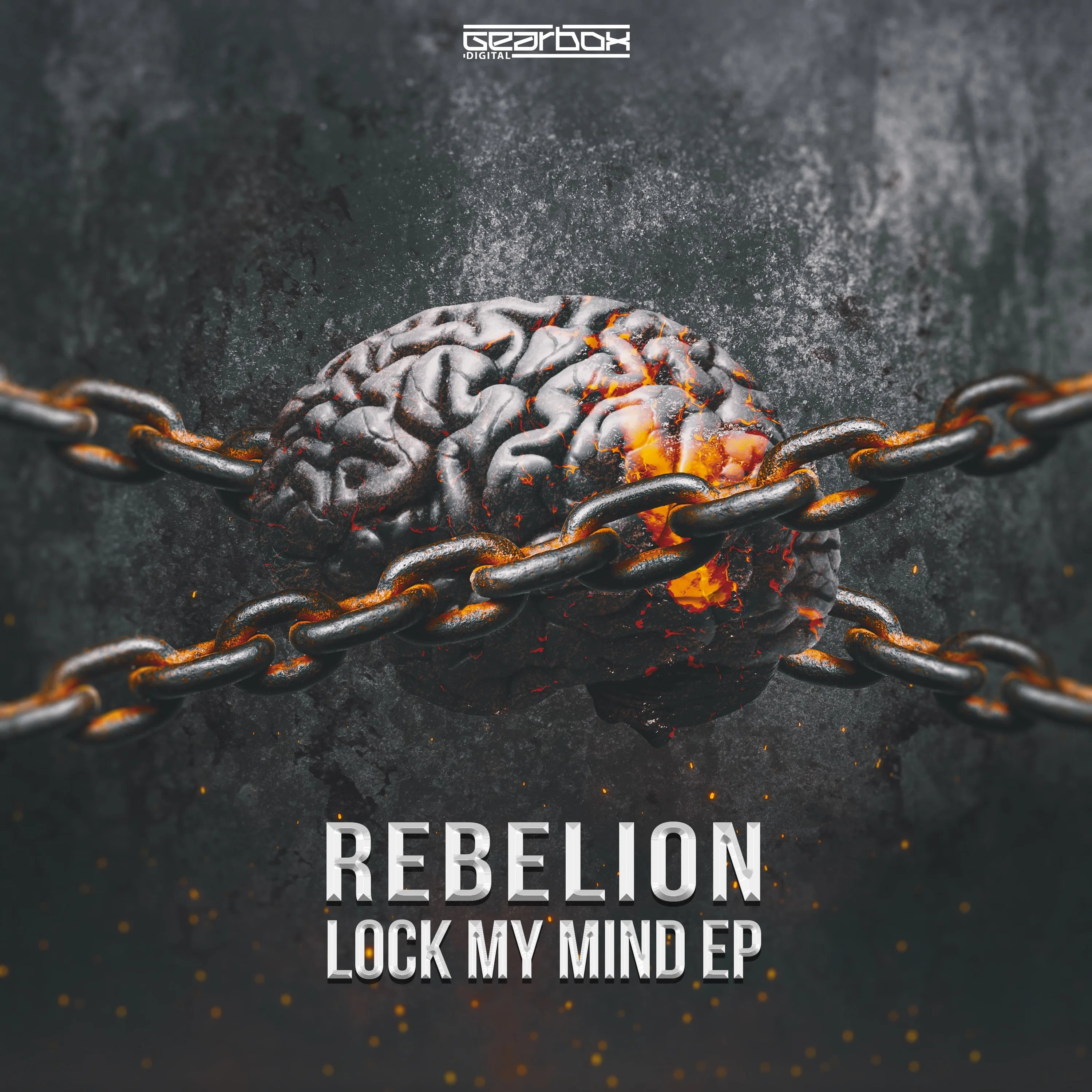 Official album cover art for the release Lock My Mind EP by Rebelion