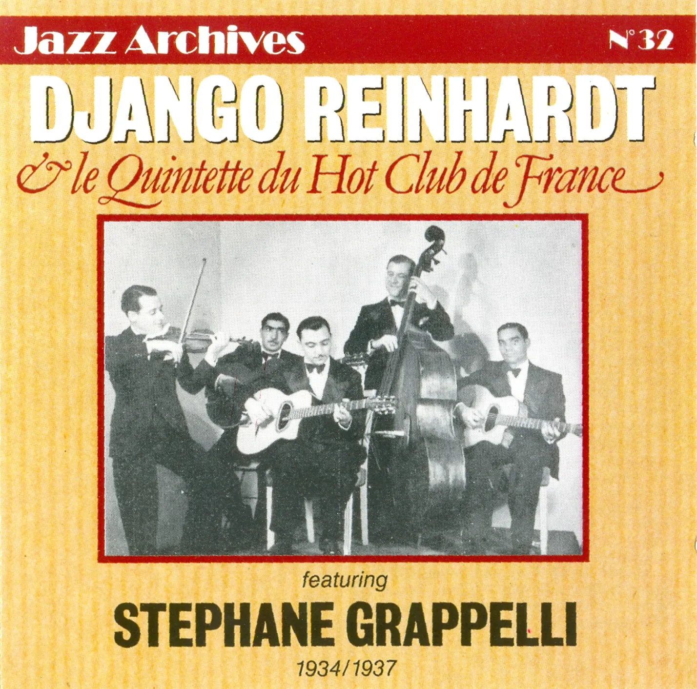 Official album cover art for the release Django Reinhardt & Le Quintette du Hot Club de France 1934/1937 by Quintette du Hot Club de France