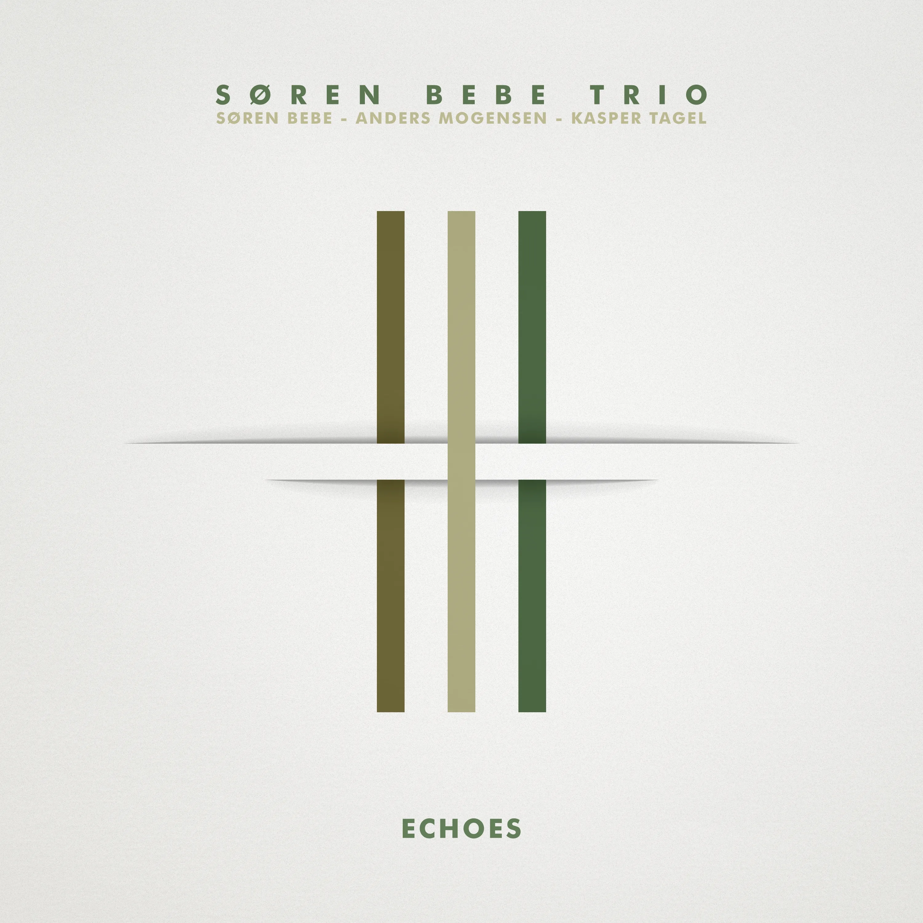 Official album cover art for the release Echoes by Søren Bebe Trio