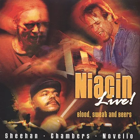 Official album cover art for the release Live! Blood, Sweat and Beers by Niacin
