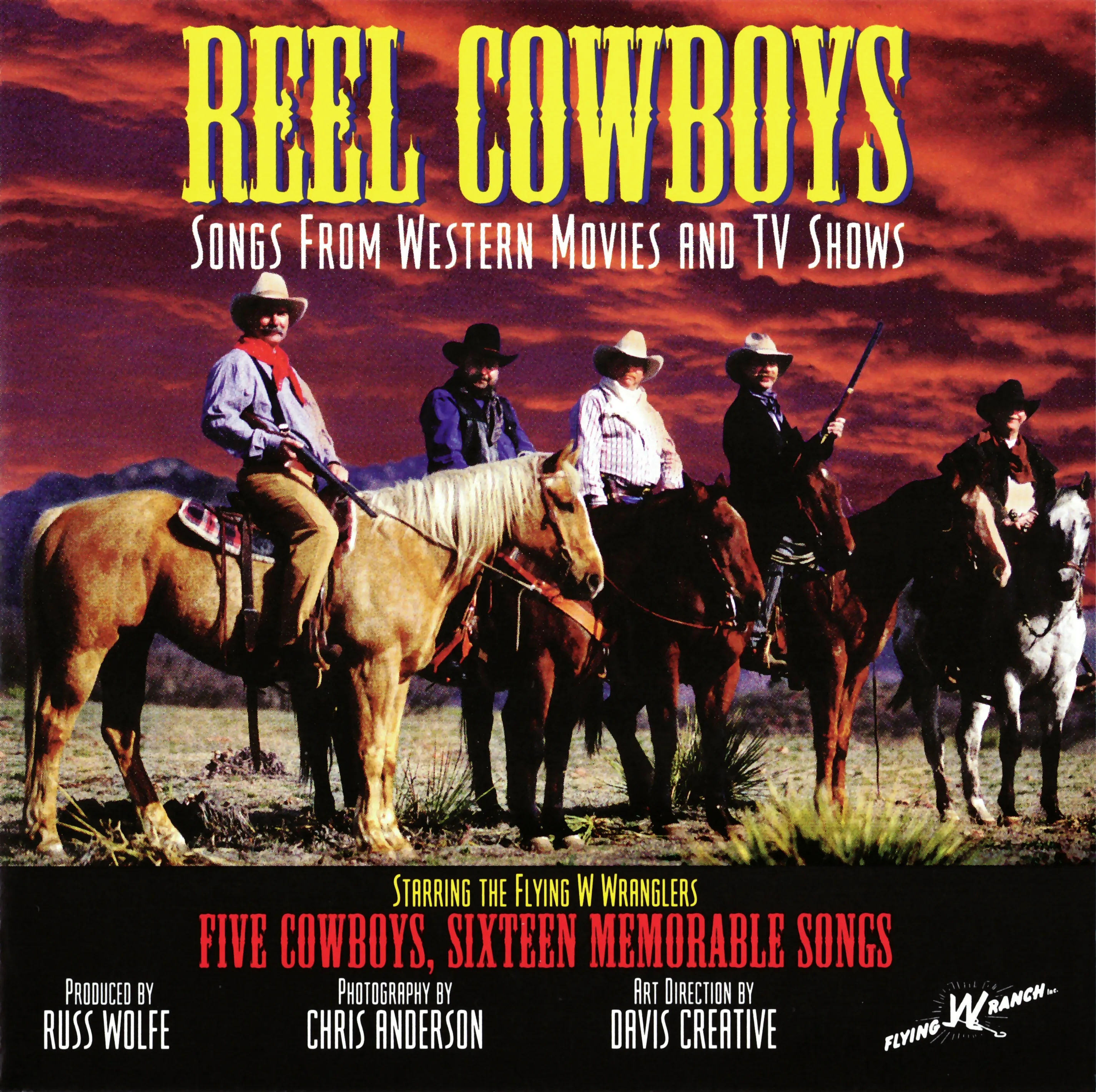 Official album cover art for the release Reel Cowboys by The Flying W Wranglers
