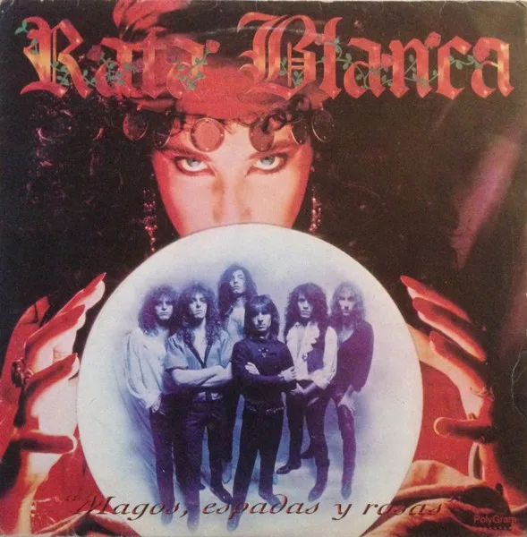 Official album cover art for the release Magos, espadas y rosas by Rata Blanca
