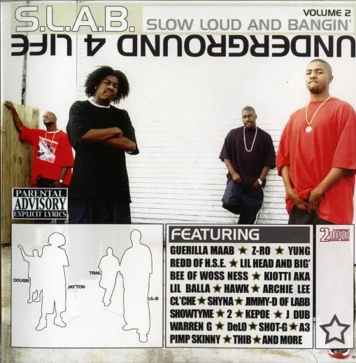Official album cover art for the release Slow, Loud and Bangin', Volume 2: Underground 4 Life by S.L.A.B.