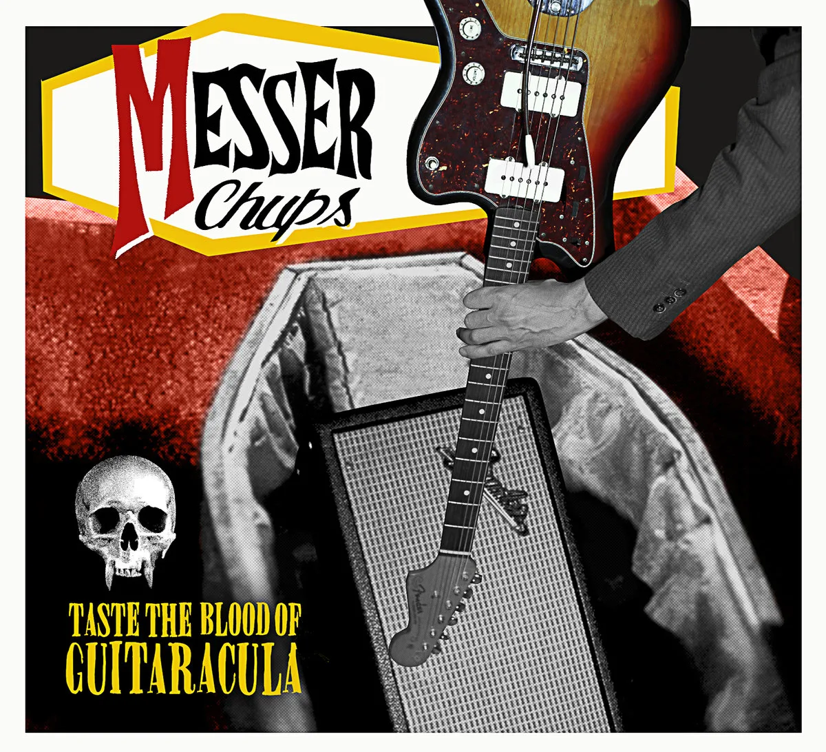 Official album cover artwork for Taste the Blood of Guitaracula by Messer Chups