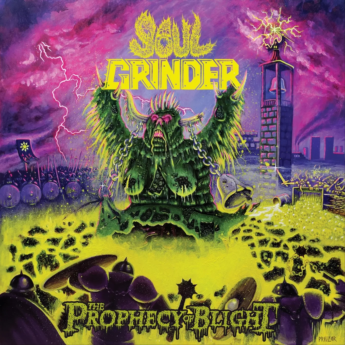Official album cover art for the release The Prophecy of Blight by Soul Grinder
