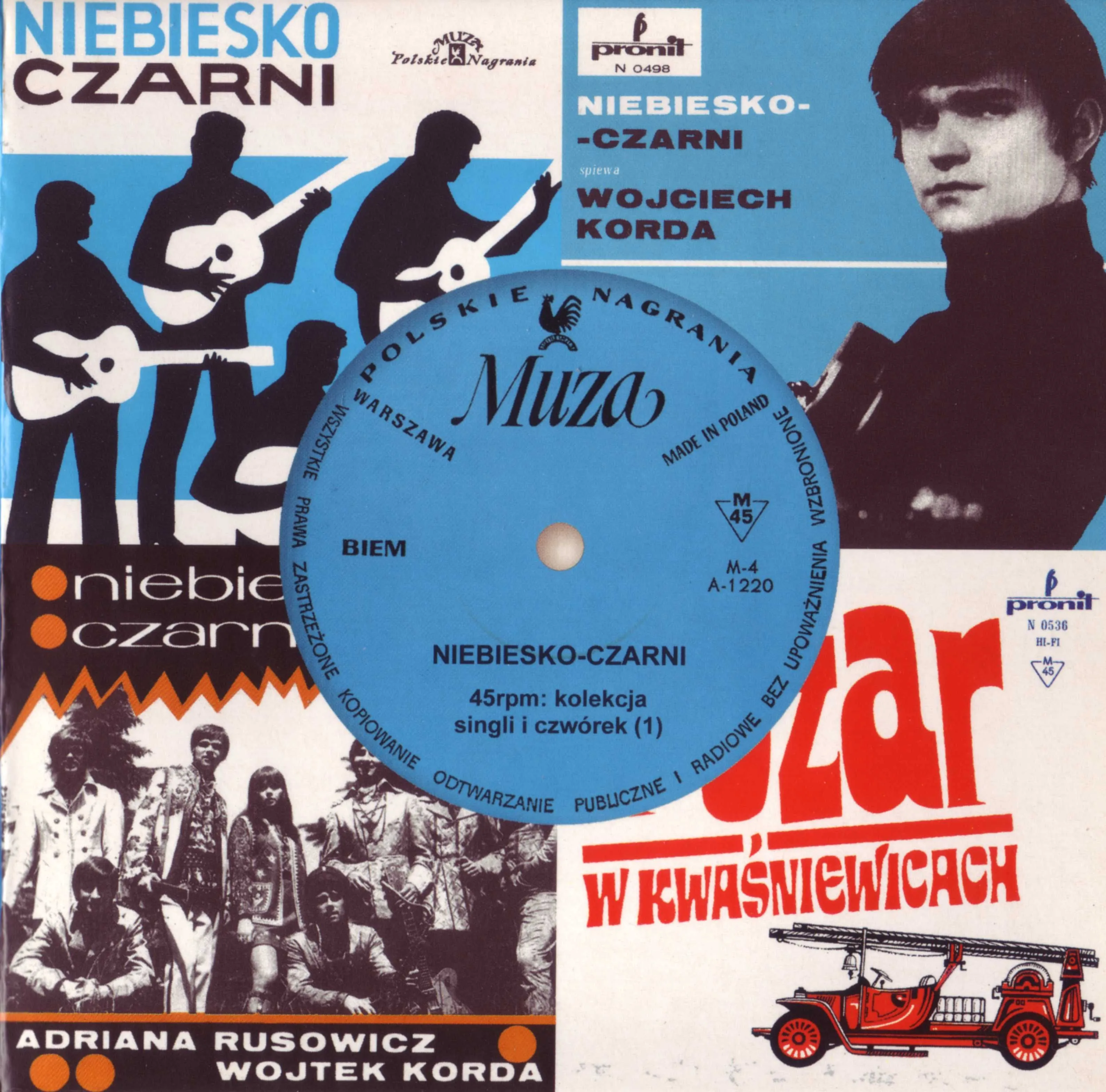 Official album cover art for the release 45 RPM: Kolekcja singli i czwórek 2 by Niebiesko-Czarni