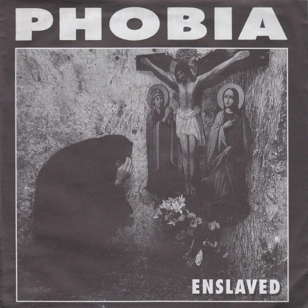 Official album cover art for the release Enslaved by Phobia