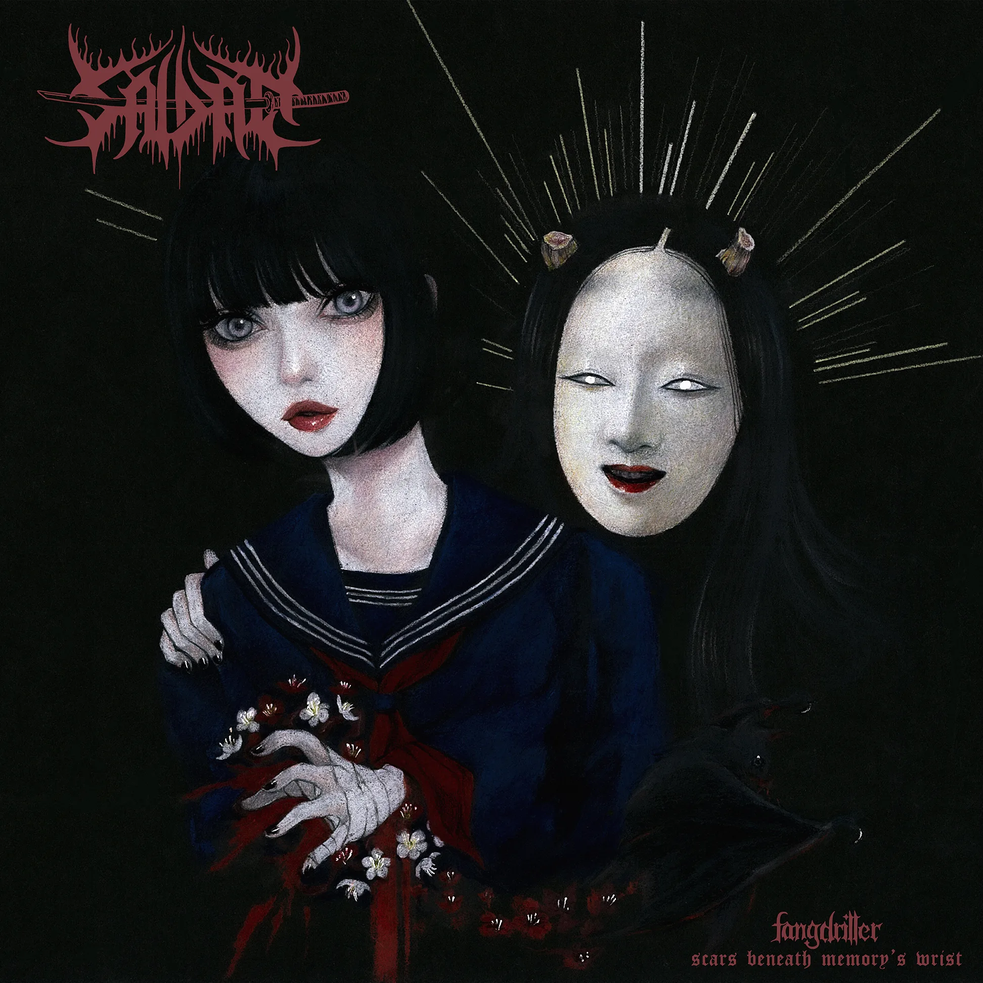 Official album cover artwork for Fangdriller: Scars Beneath Memory’s Wrist by Saidan