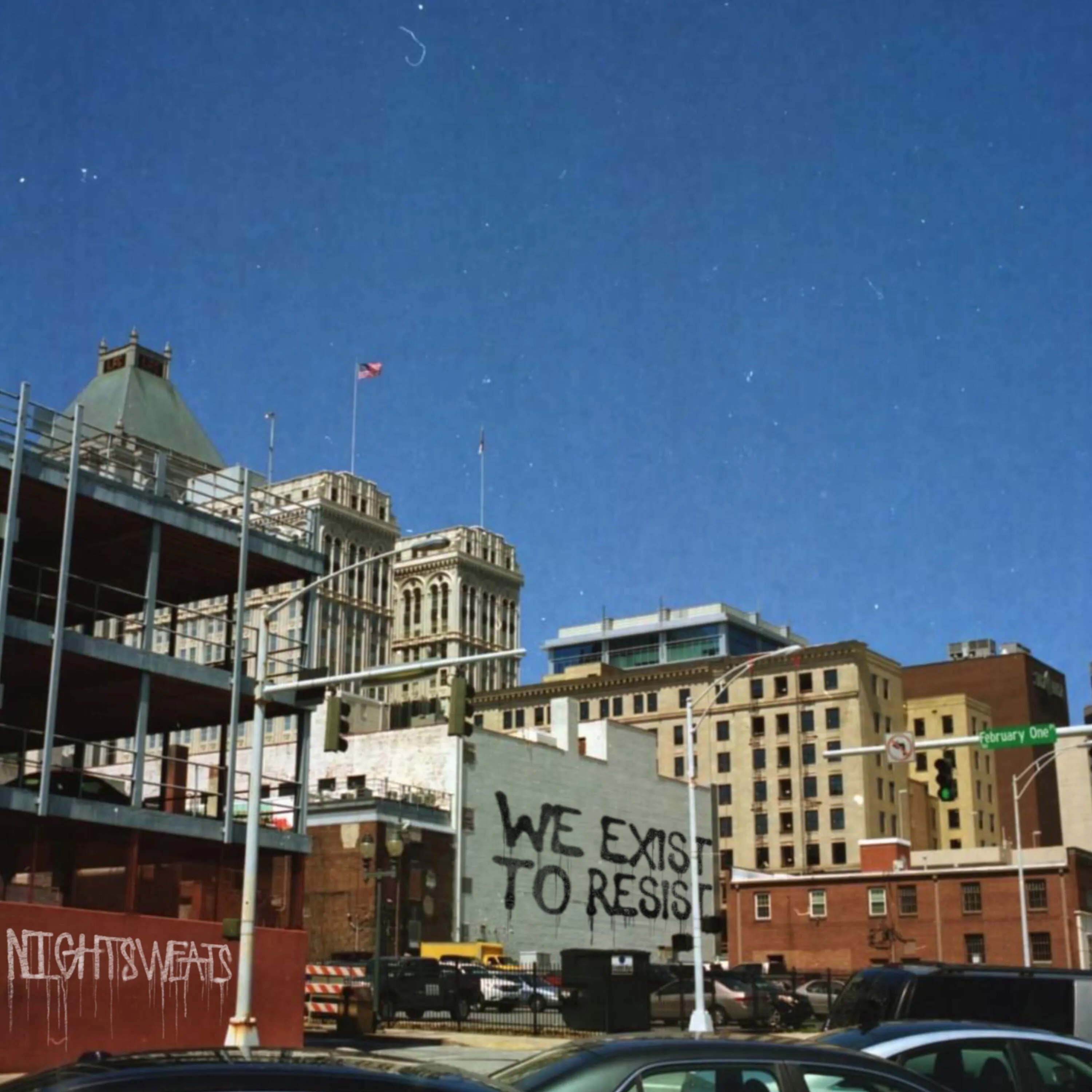 Official album cover art for the release We Exist To Resist by Night Sweats
