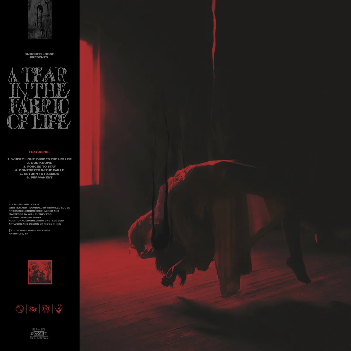 Official album cover art for the release A Tear in the Fabric of Life by Knocked Loose