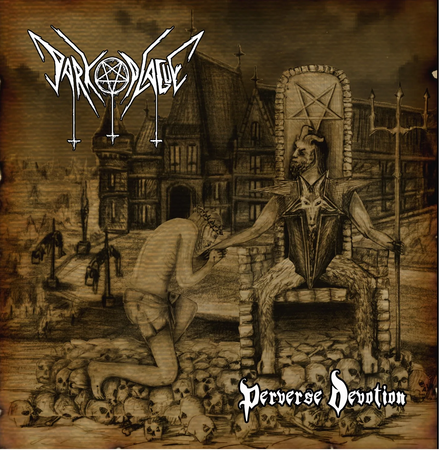 Official album cover art for the release Perverse Devotion by Dark Plague
