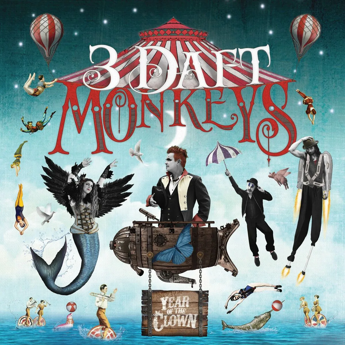 Official album cover artwork for Year of the Clown by 3 Daft Monkeys