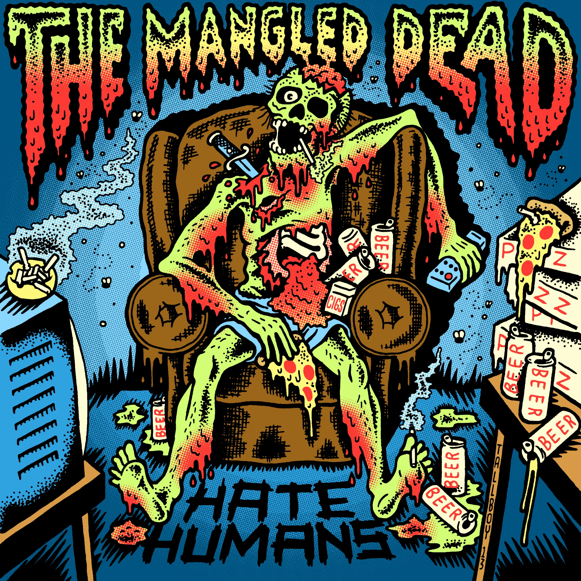 Official album cover art for the release Hate Humans by The Mangled Dead