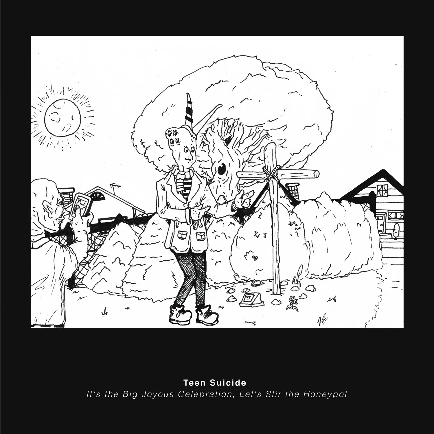 Official album cover artwork for It’s the Big Joyous Celebration, Let’s Stir the Honeypot by Teen Suicide
