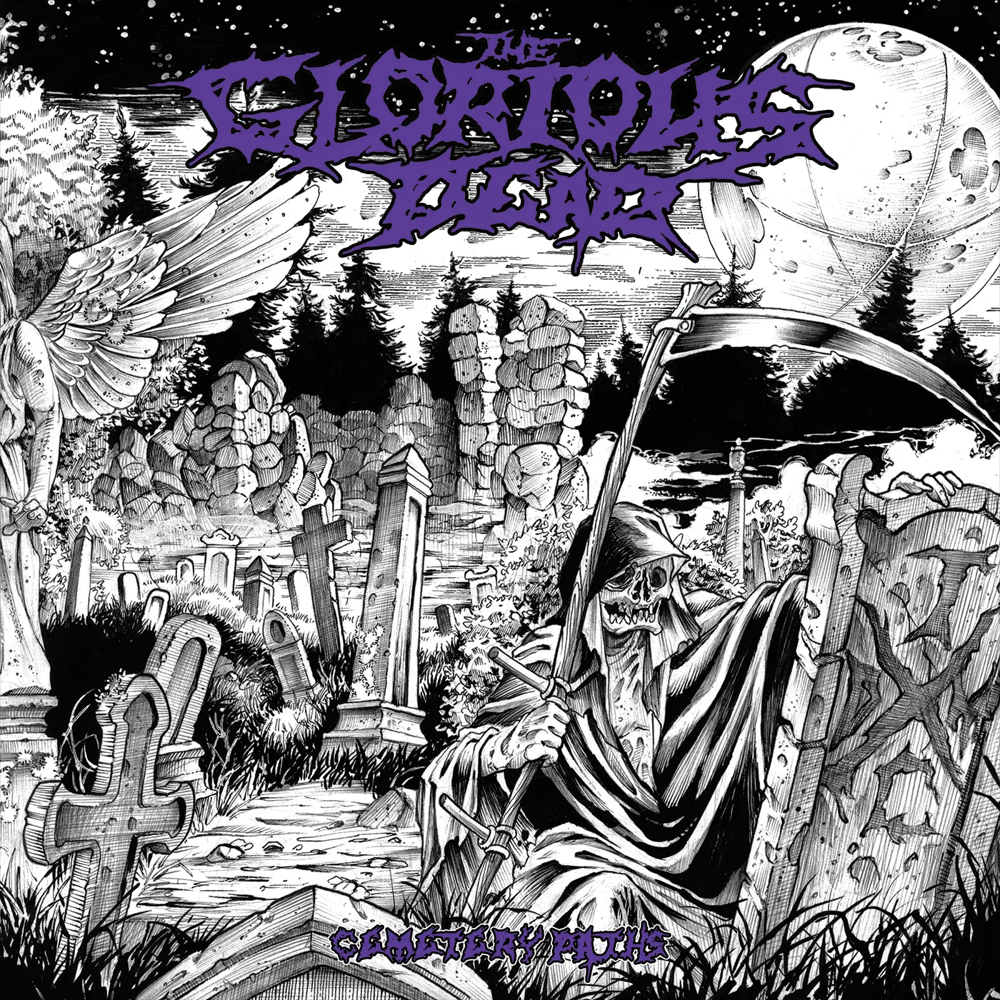 Official album cover art for the release Cemetery Paths by The Glorious Dead