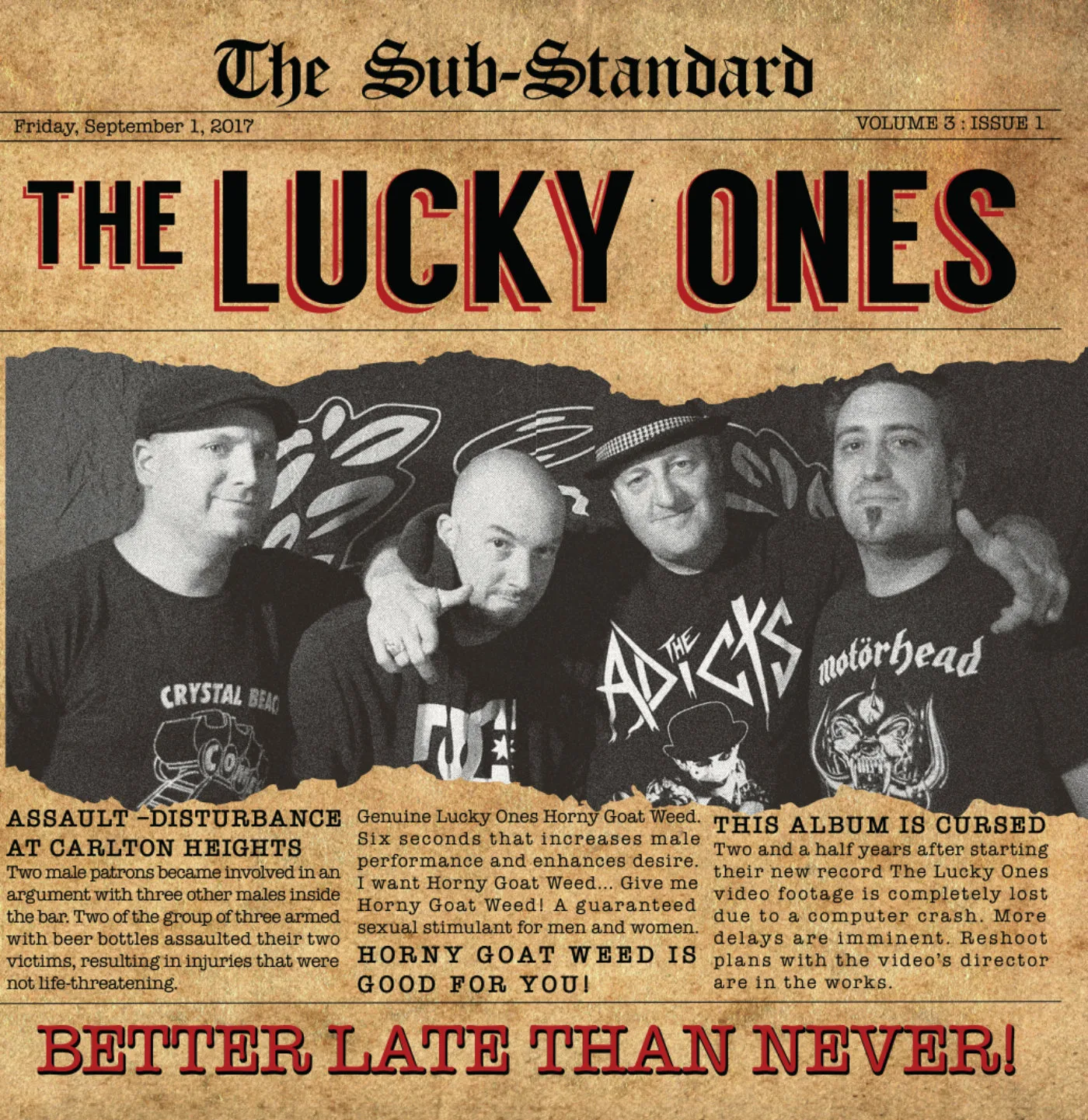 Official album cover artwork for Better Late Than Never! by The Lucky Ones