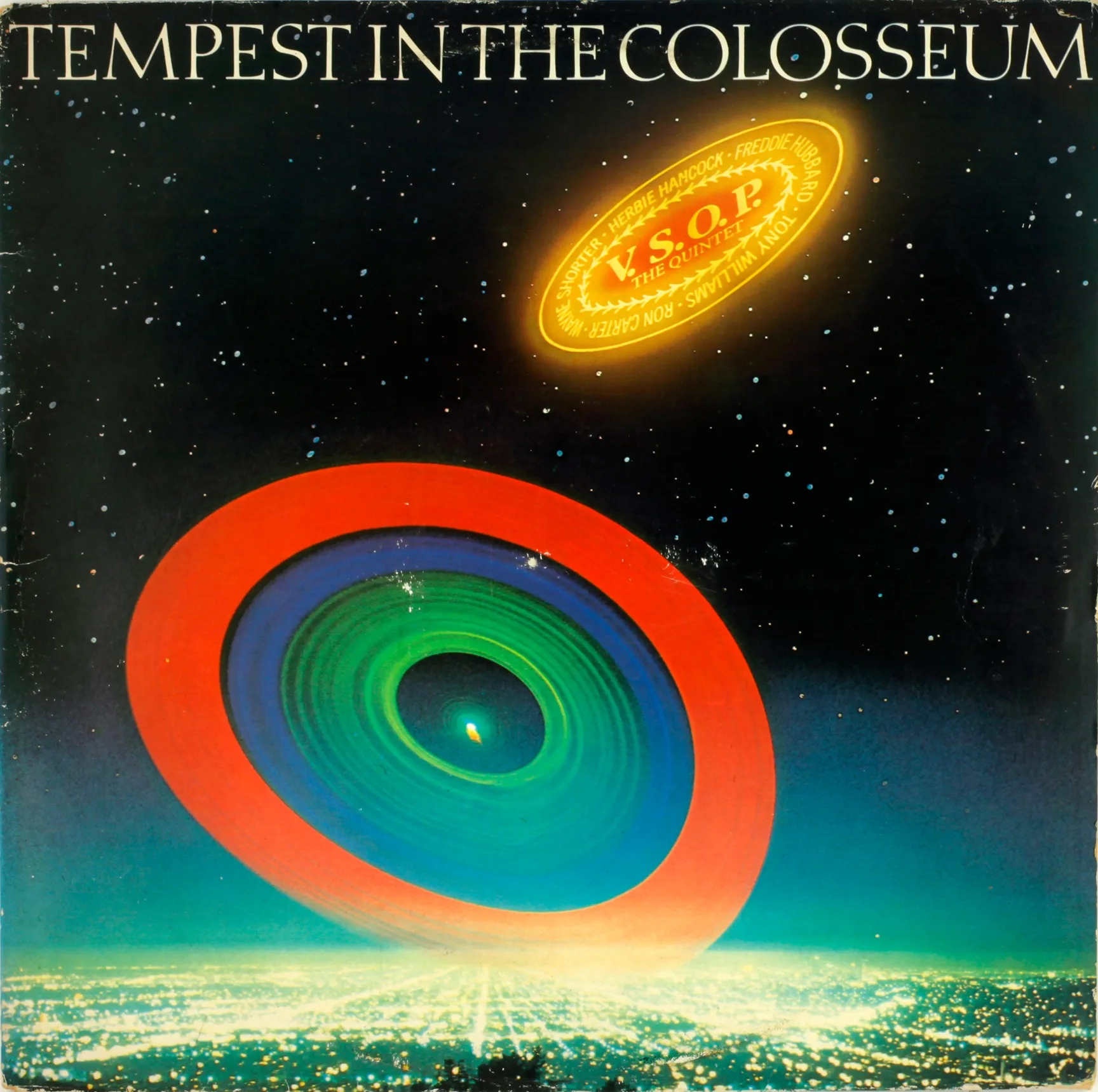 Official album cover art for the release Tempest in the Colosseum by V.S.O.P.