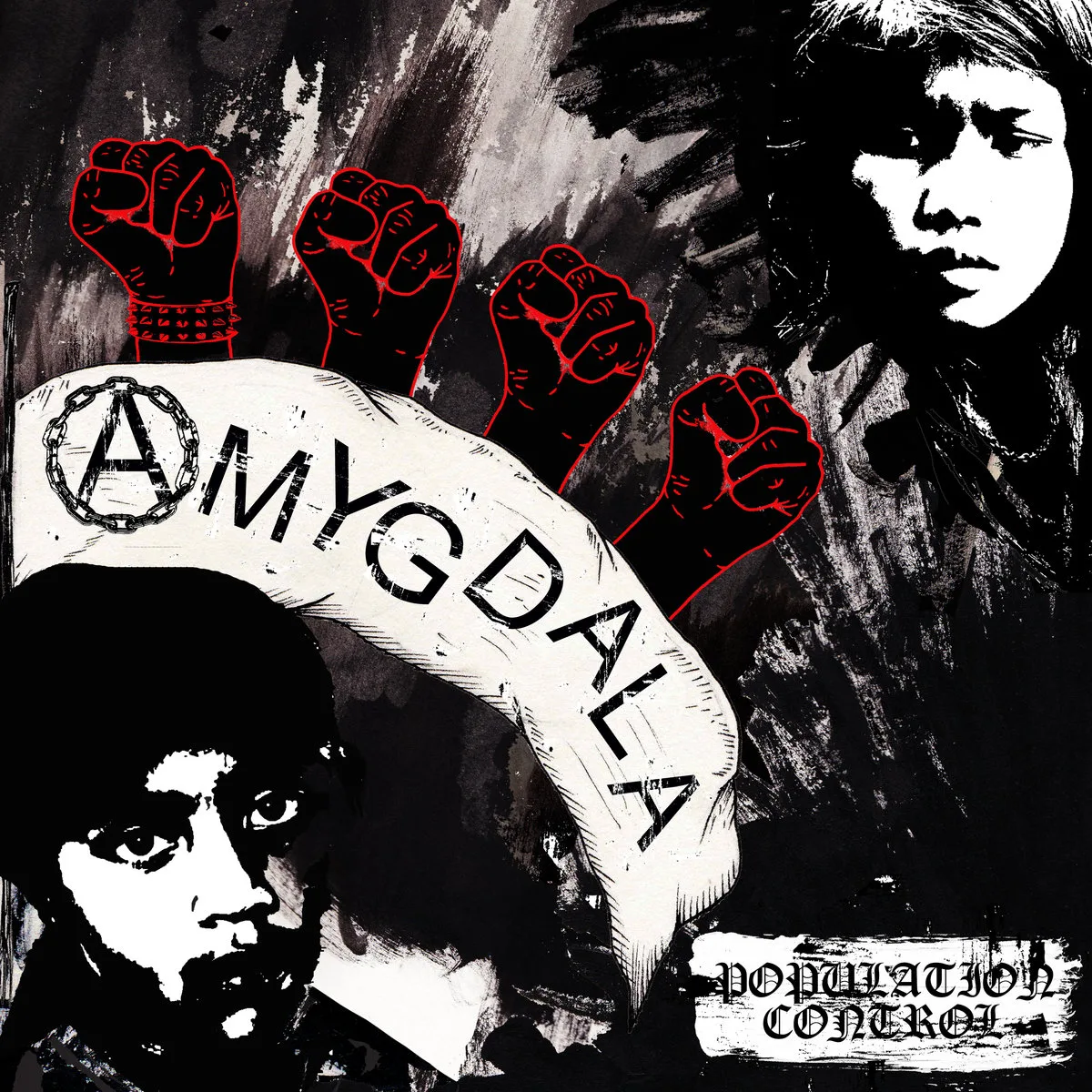 Official album cover art for the release Population Control by Amygdala