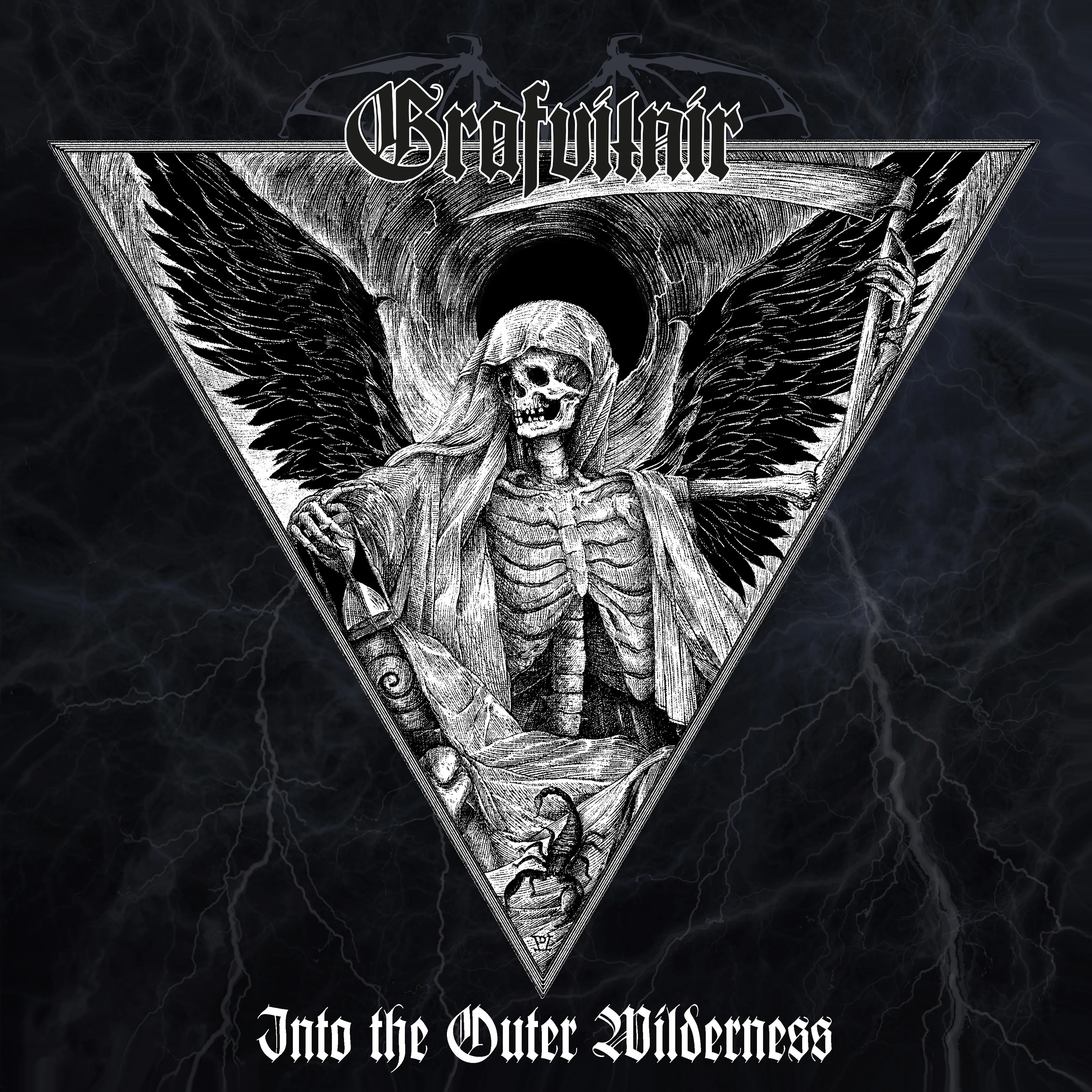 Official album cover art for the release Into the Outer Wilderness by Grafvitnir