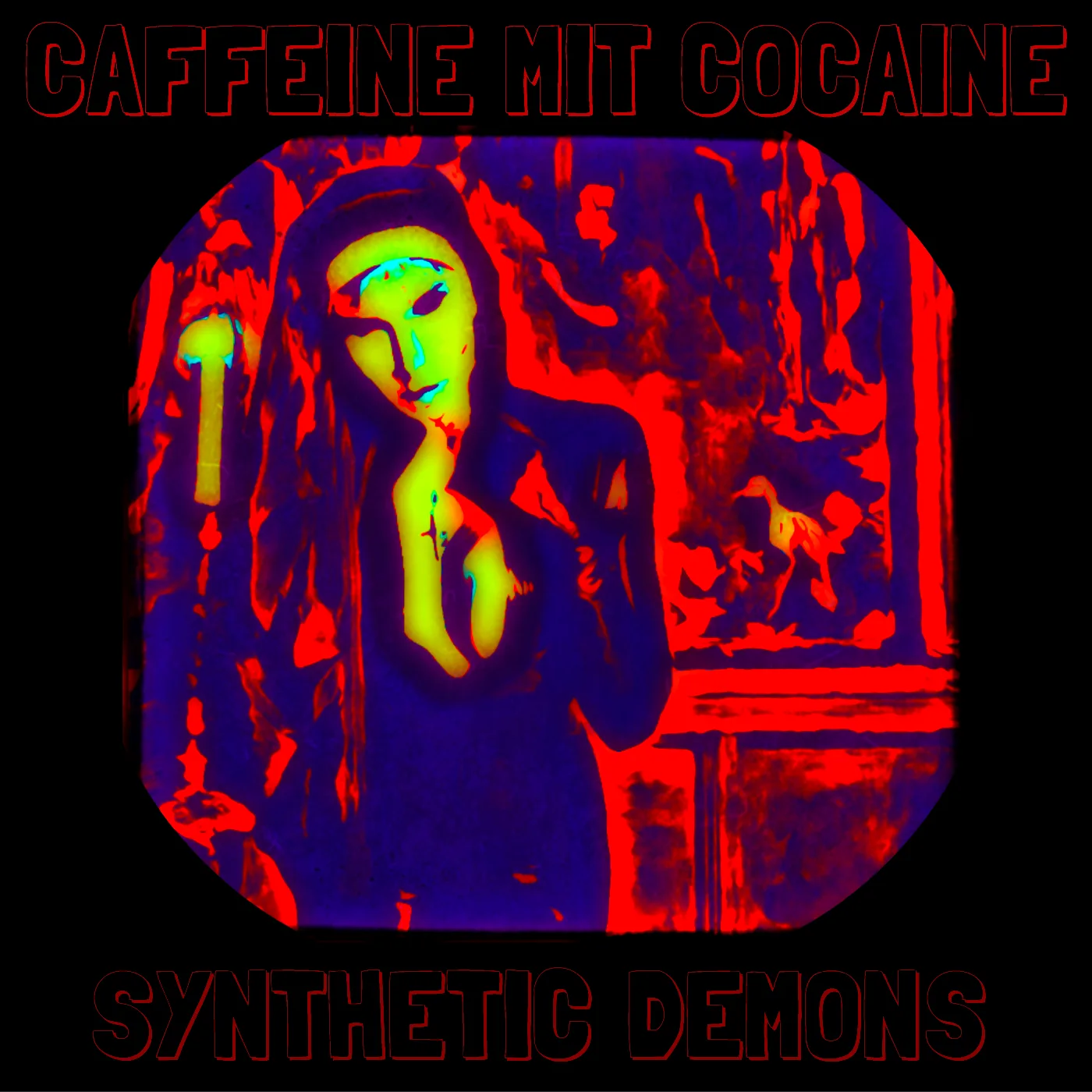 Official album cover art for the release Synthetic Demons by Caffeine Mit Cocaine