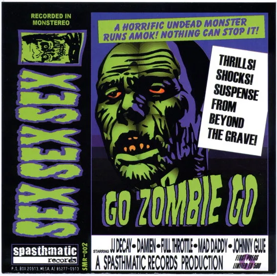 Official album cover art for the release Go Zombie Go by Sex Sex Sex