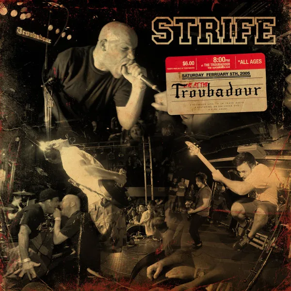 Official album cover art for the release Live at the Troubadour by Strife