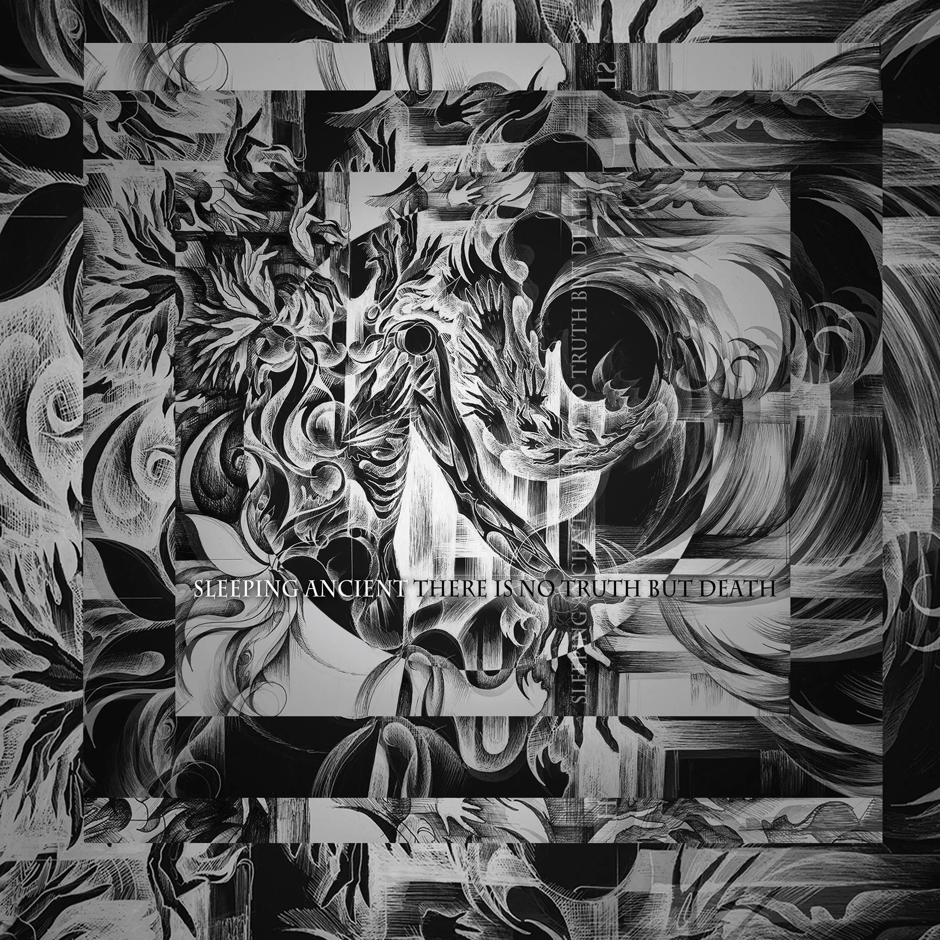 Official album cover art for the release There Is No Truth but Death by Sleeping Ancient