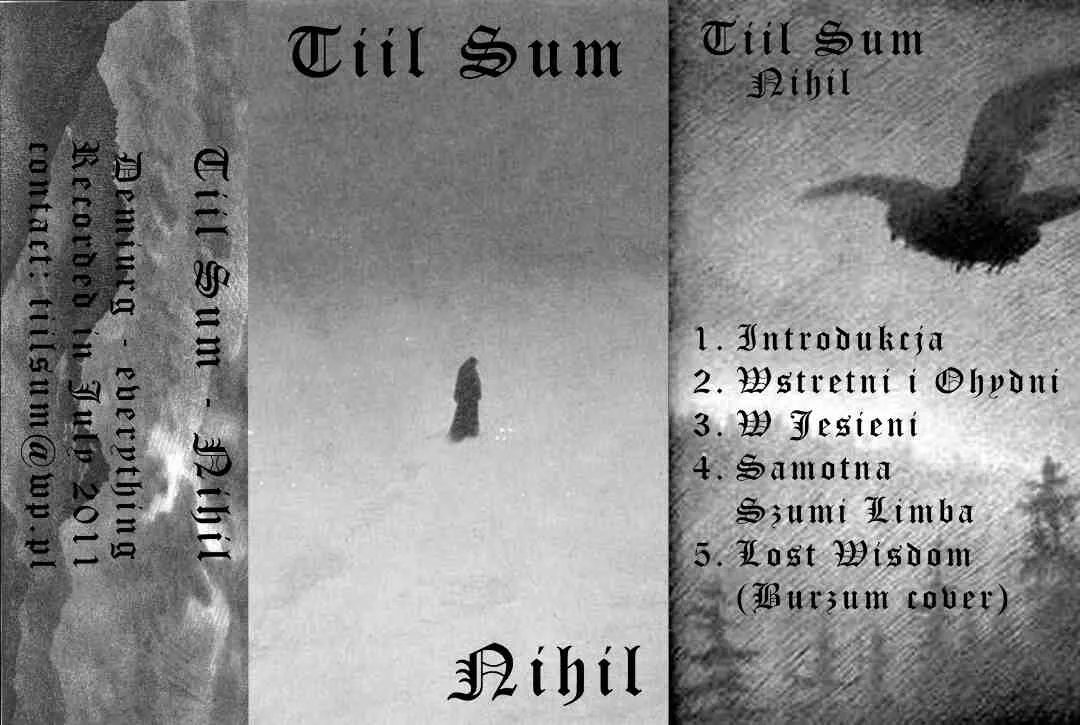 Official album cover art for the release Nihil by Tiil Sum
