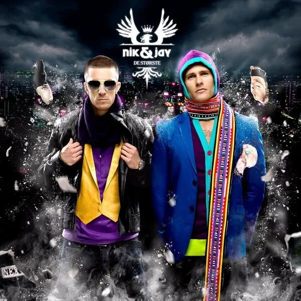 Official album cover art for the release De største by Nik & Jay