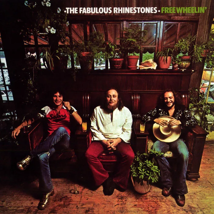 Official album cover art for the release Freewheelin’ by The Fabulous Rhinestones