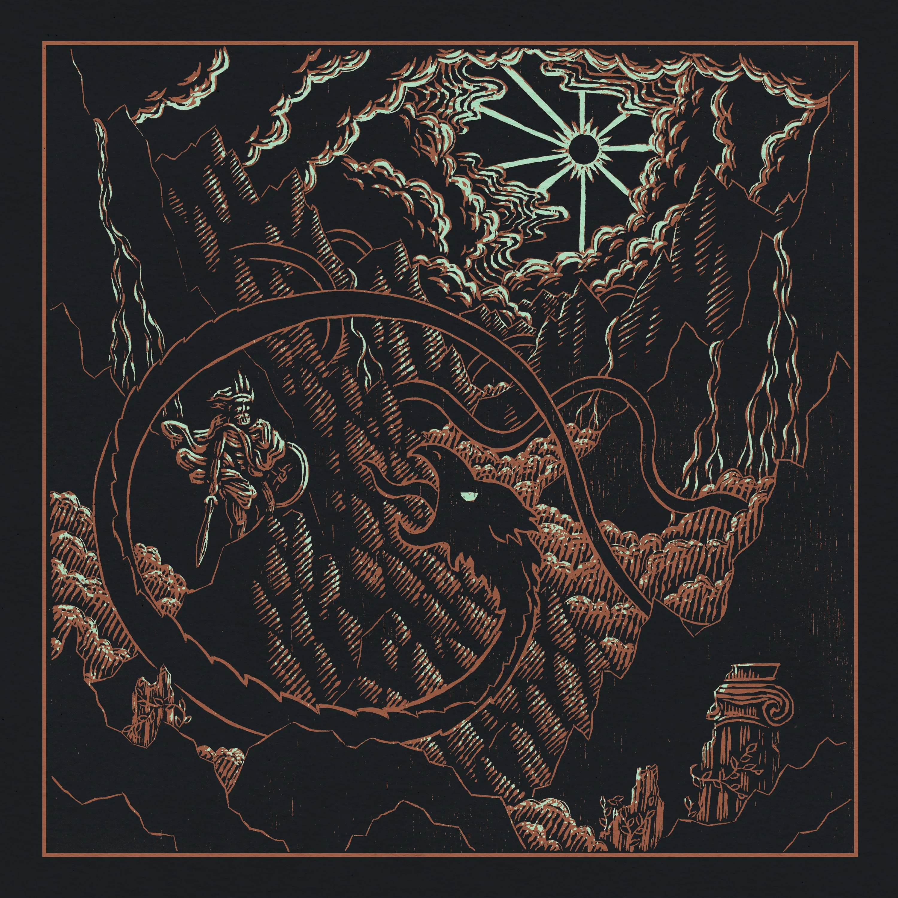 Official album cover art for the release Hálios by Ceremony of Silence