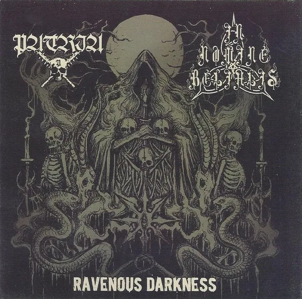 Official album cover art for the release Ravenous Darkness by Patria