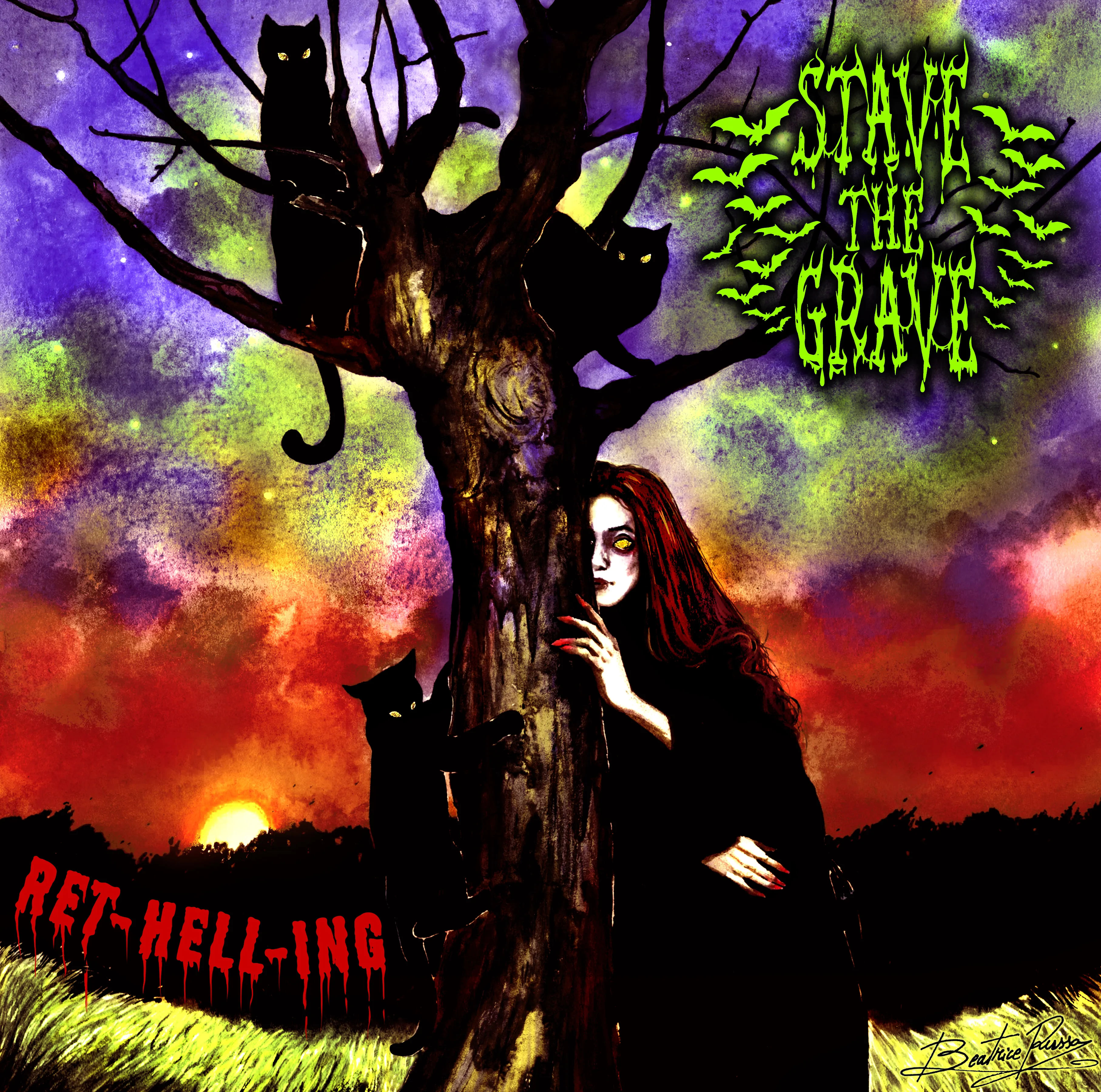 Official album cover art for the release Ret-hell-ing by Stave the Grave