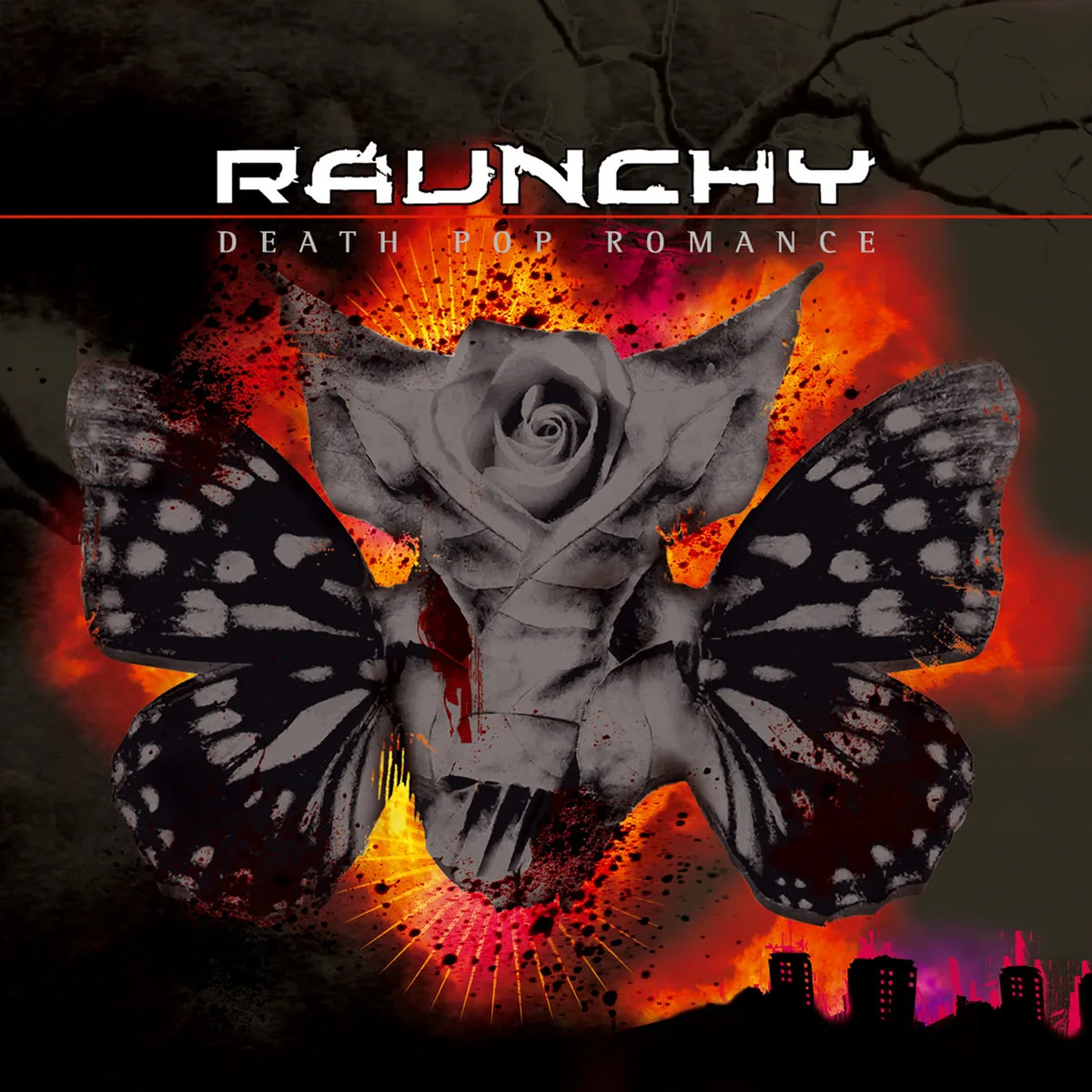 Official album cover art for the release Death Pop Romance by Raunchy