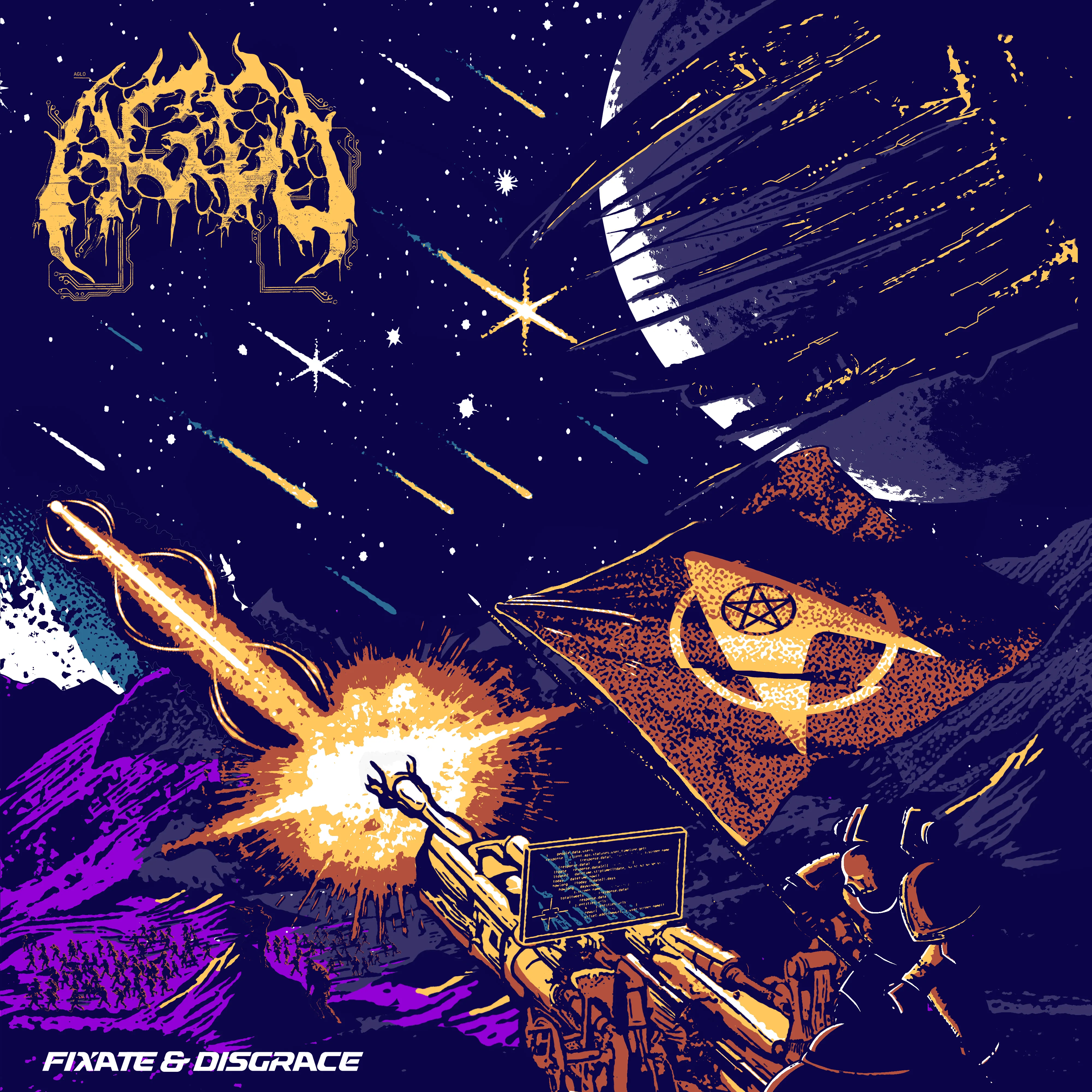 Official album cover art for the release Fixate & Disgrace by Aglo