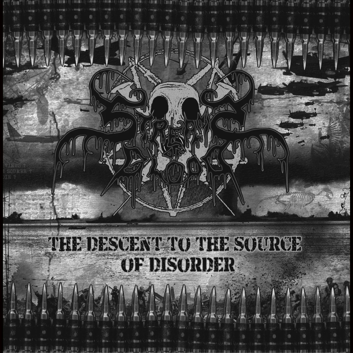 Official album cover art for the release The Descent to the Source of Disorder by Streams of Blood
