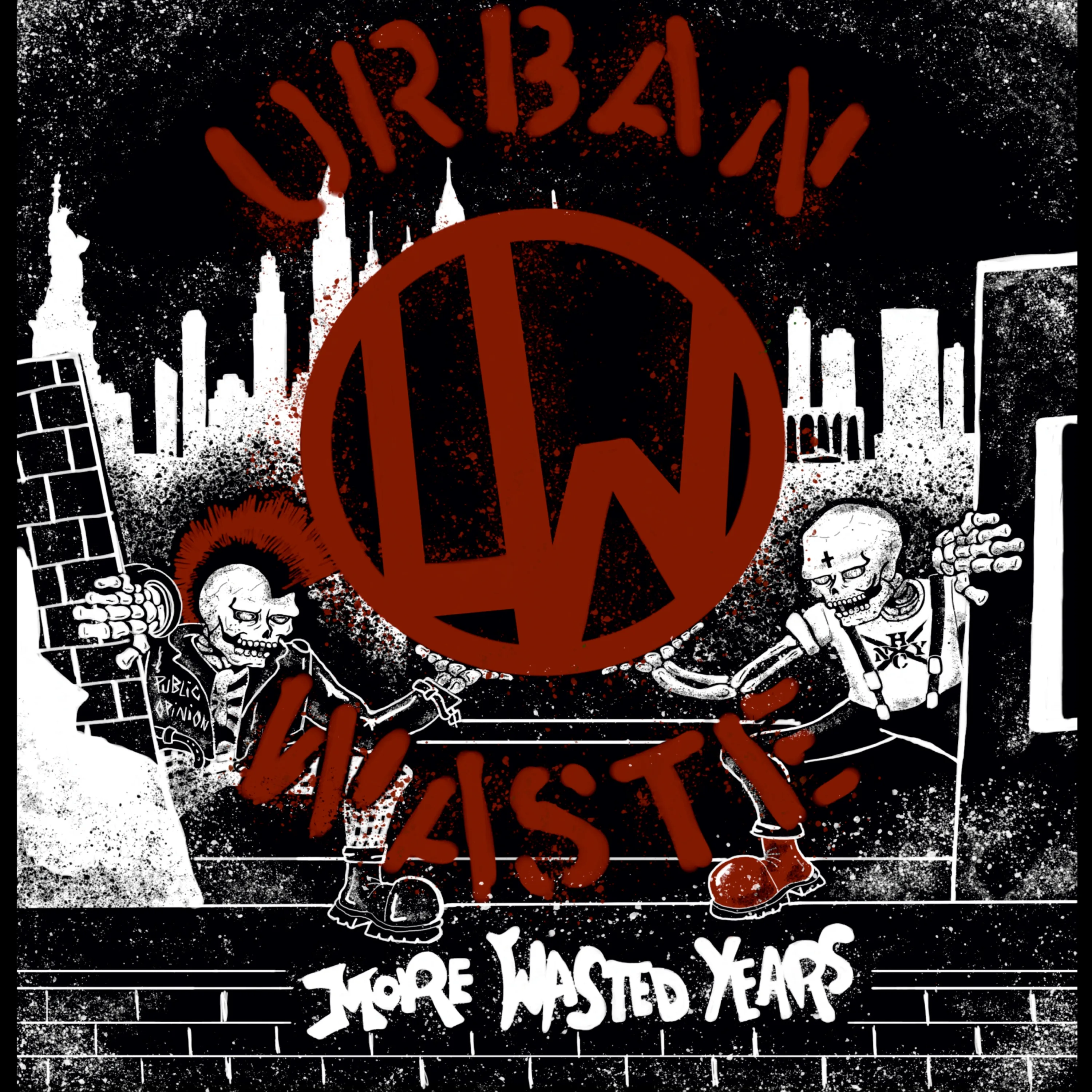 Official album cover art for the release More Wasted Years by Urban Waste