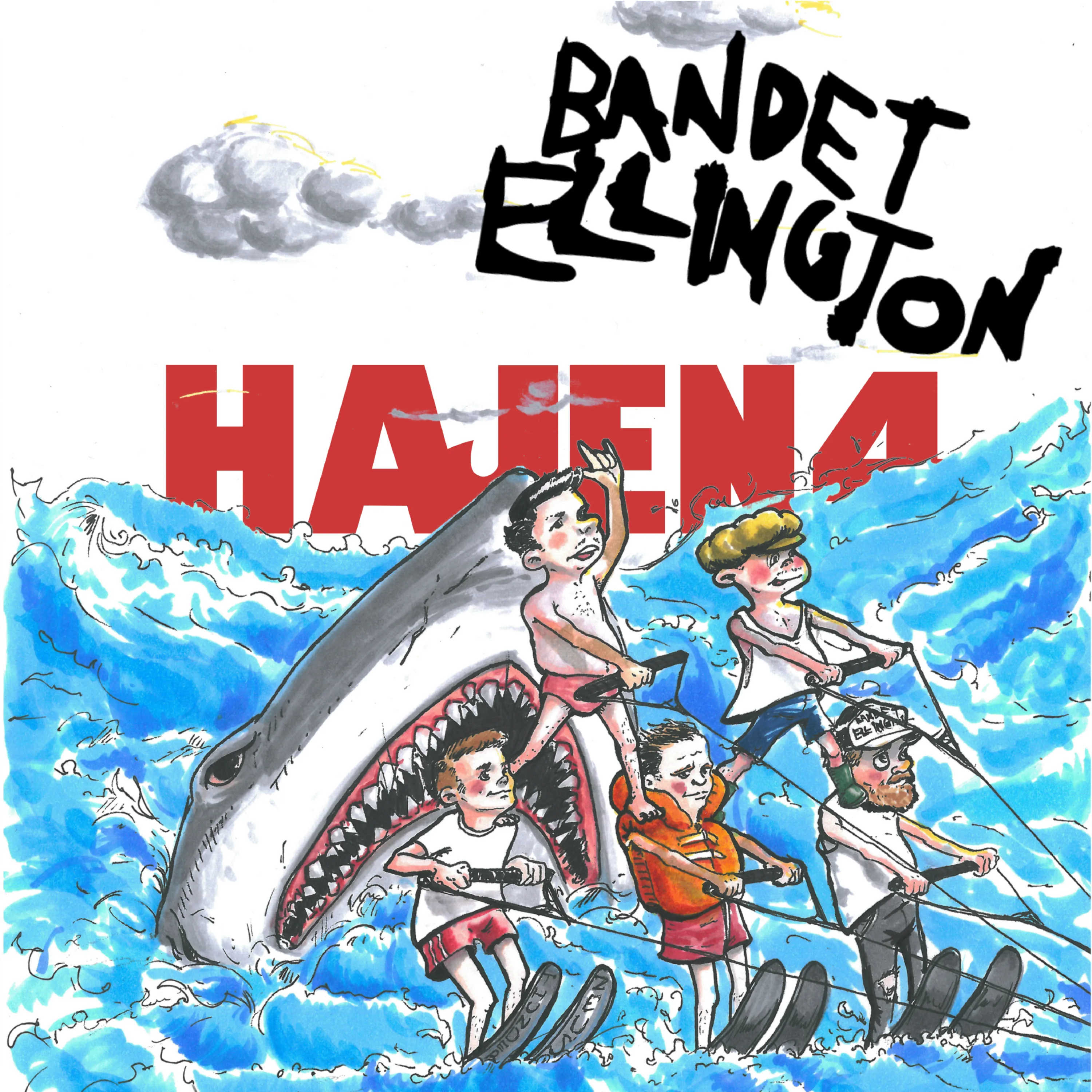 Official album cover art for the release Hajen 4 by Bandet Ellington