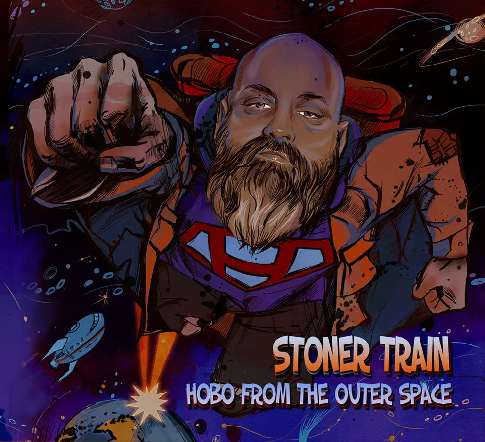 Official album cover art for the release Hobo From the Outer Space by Stoner Train