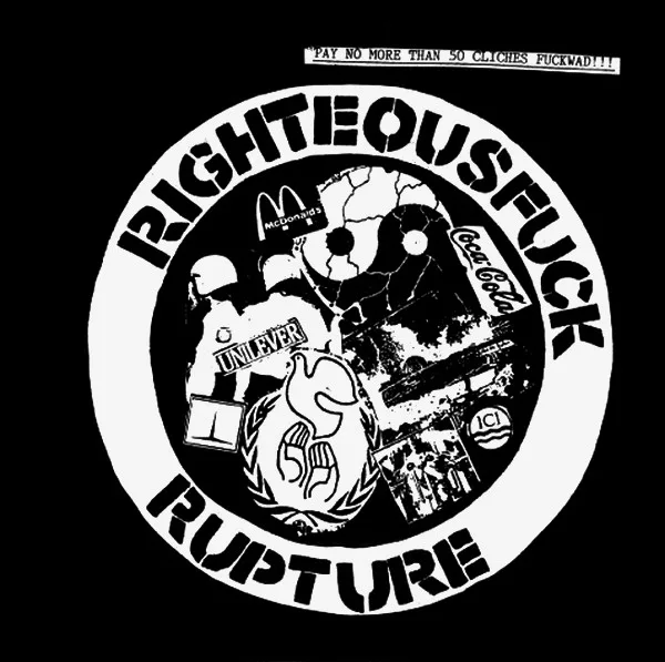 Official album cover art for the release Righteous Fuck by Rupture