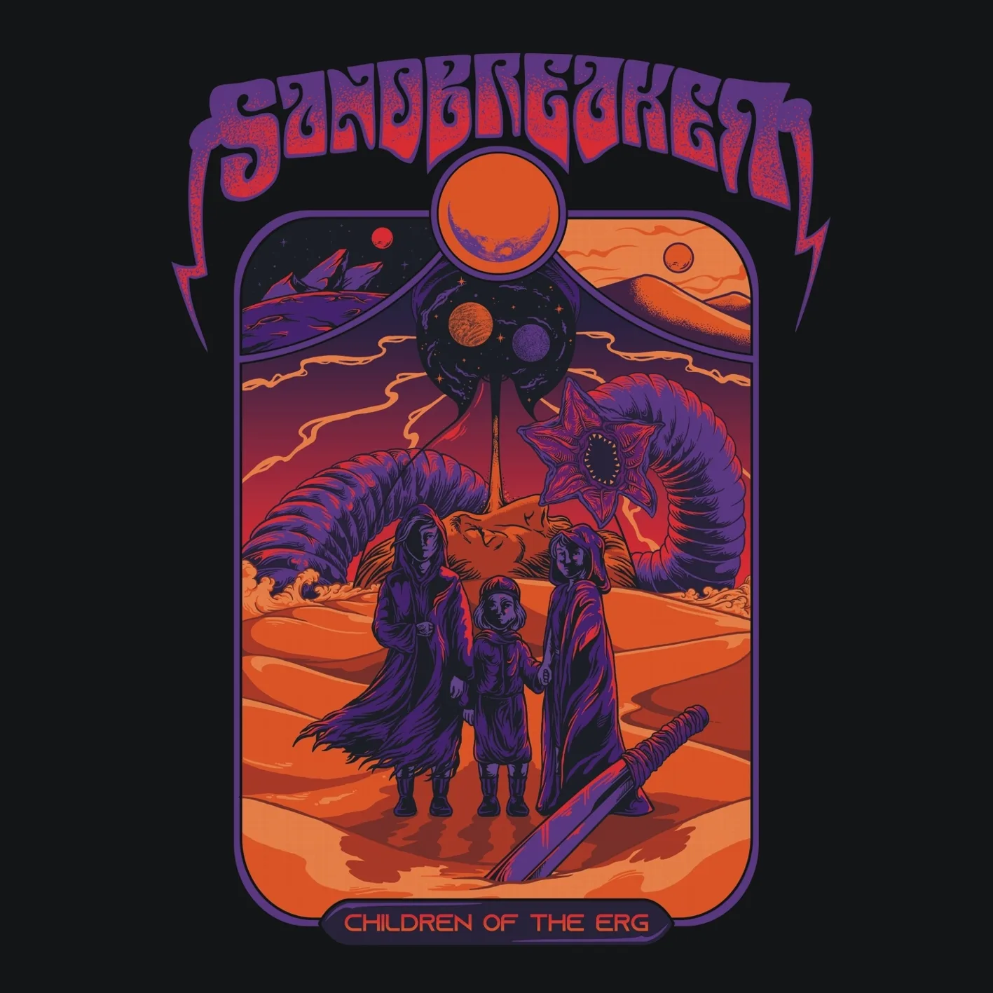 Official album cover art for the release Children of the Erg by Sandbreaker