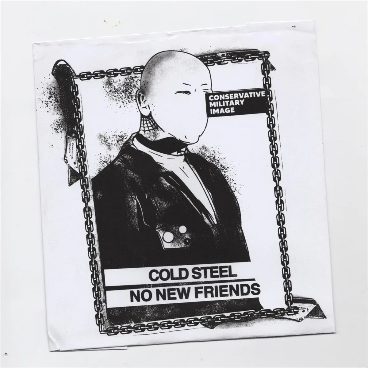 Official album cover art for the release Cold Steel / No New Friends by Conservative Military Image