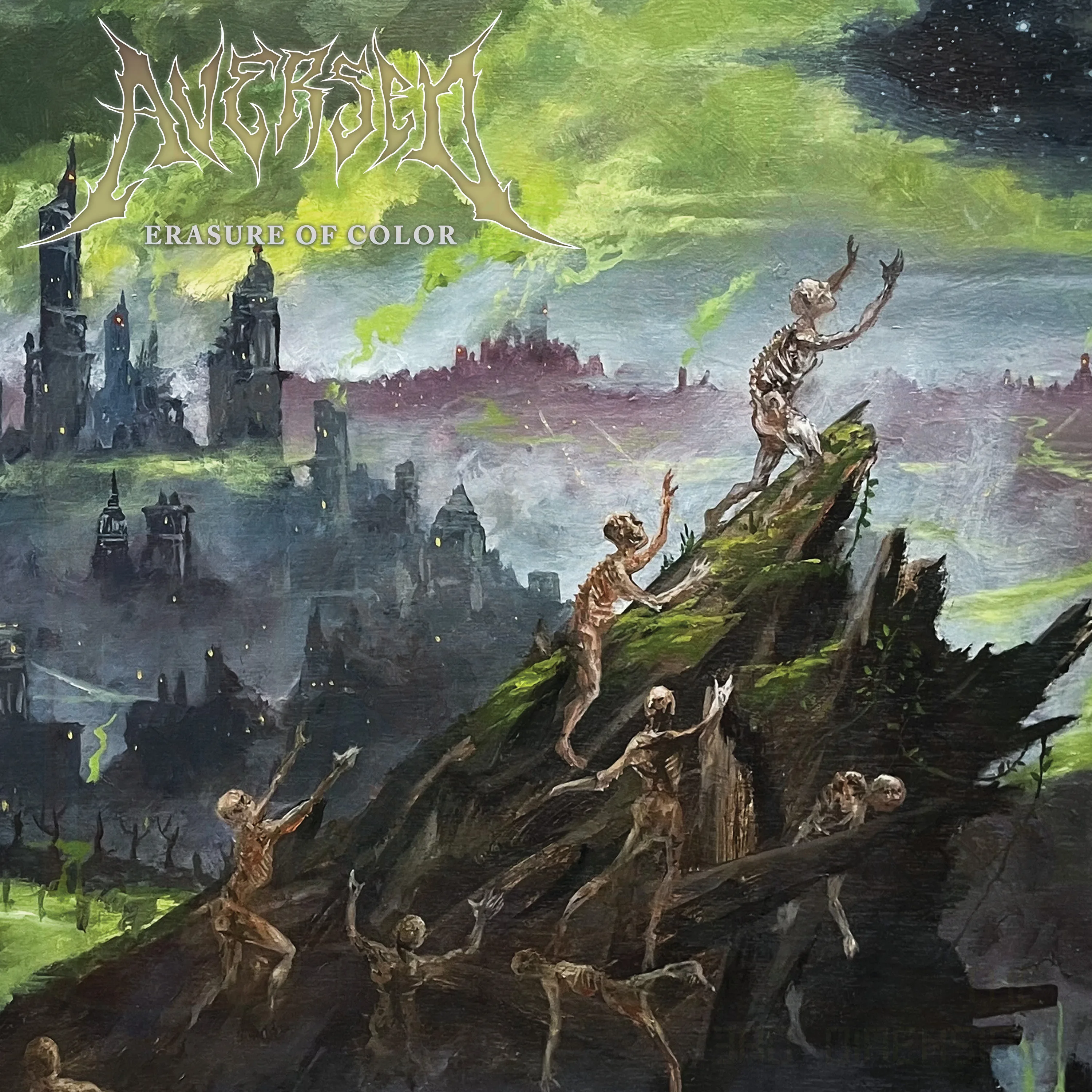 Official album cover art for the release Erasure of Color by Aversed