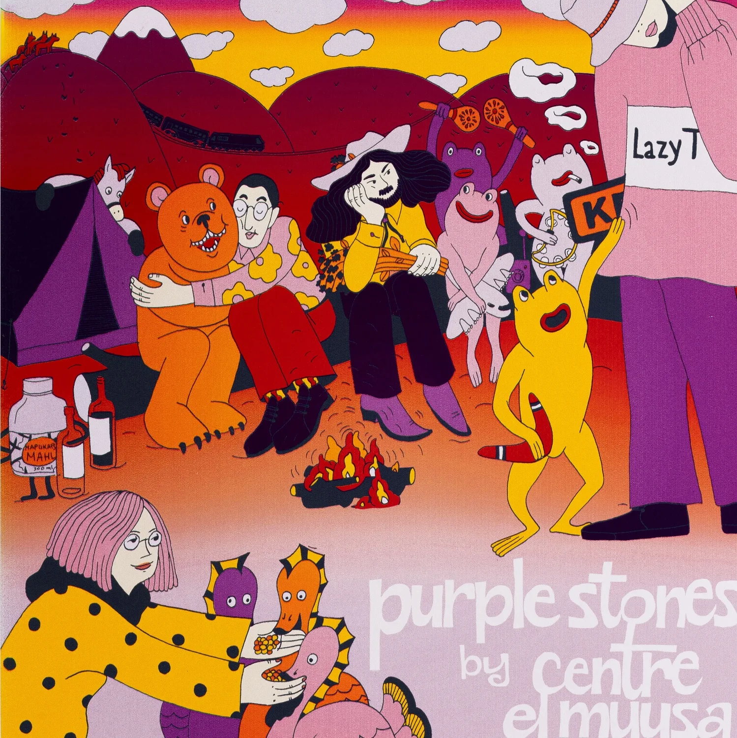 Official album cover art for the release Purple Stones by Centre El Muusa