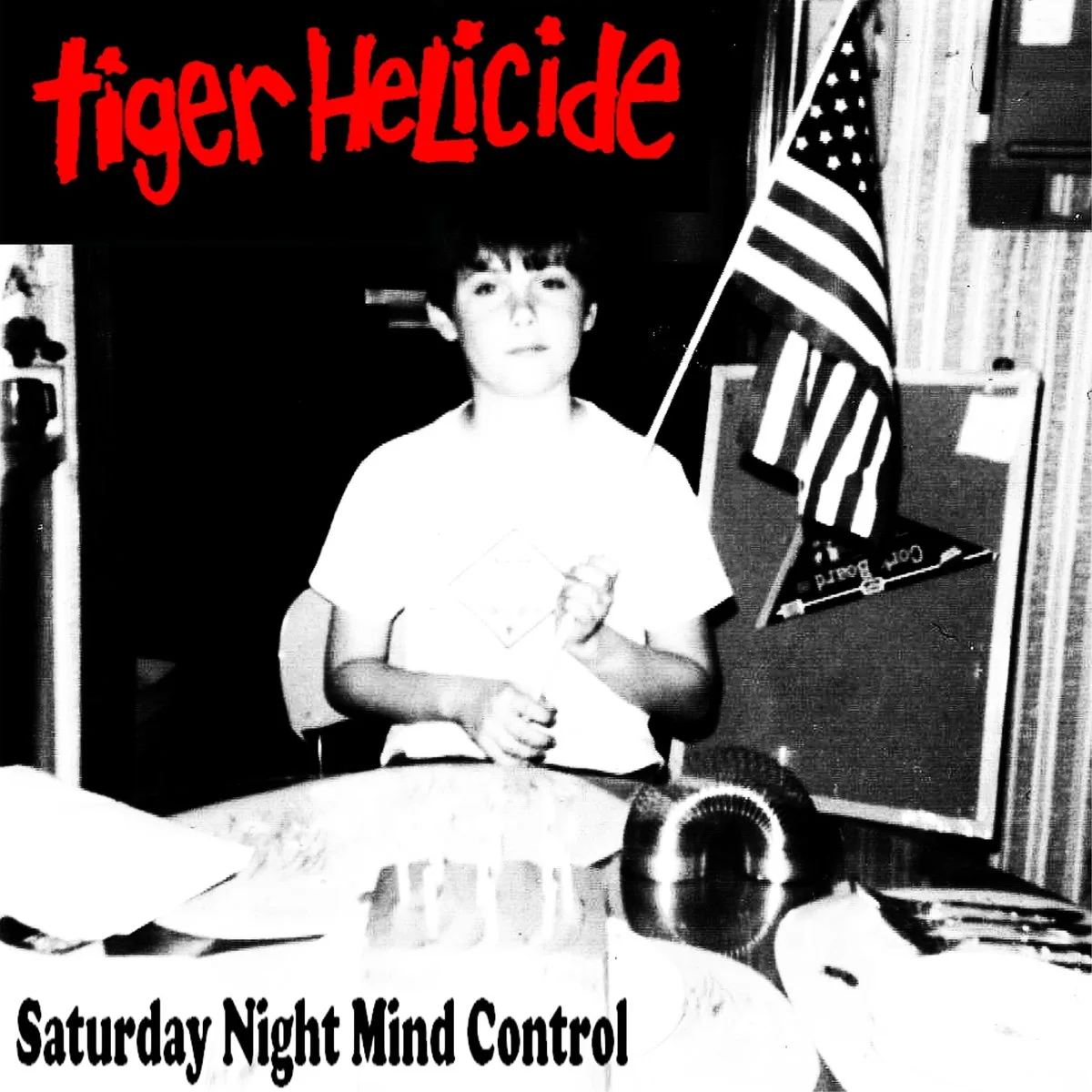 Official album cover artwork for Saturday Night Mind Control by Tiger Helicide