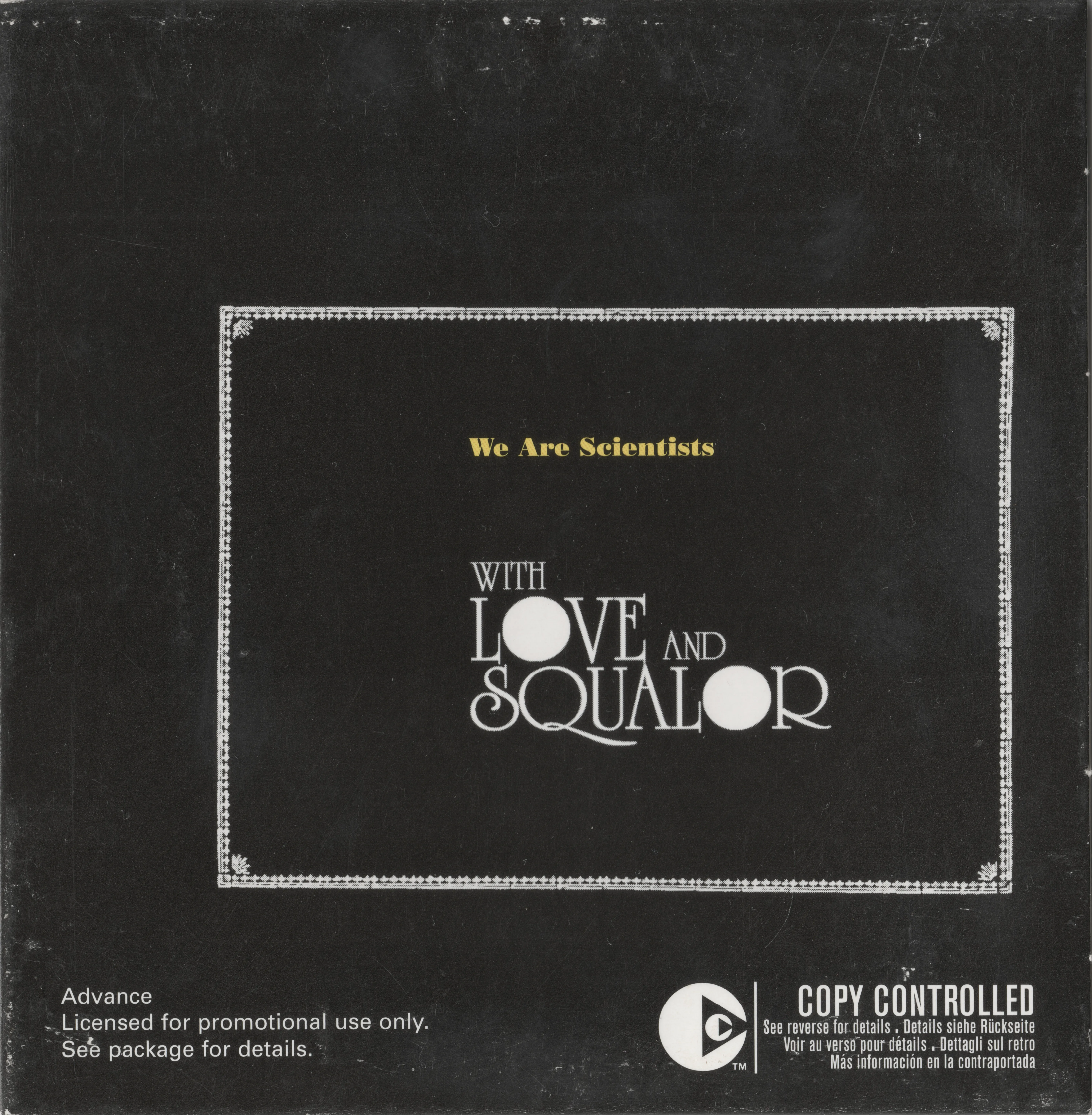 Official album cover art for the release With Love and Squalor by We Are Scientists